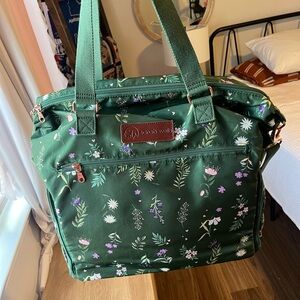 Sarah Wells Green Floral Baby Bag